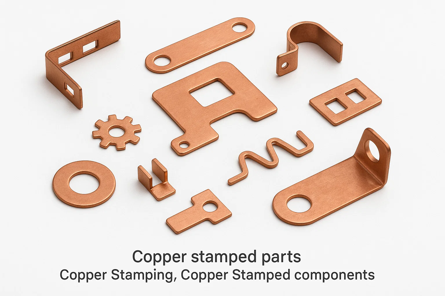 Copper stamping, Copper stamped parts, Copper stamped components, Copper pressed parts, Copper pressed components, Copper press work, Copper stamped terminals, Copper stamped lugs