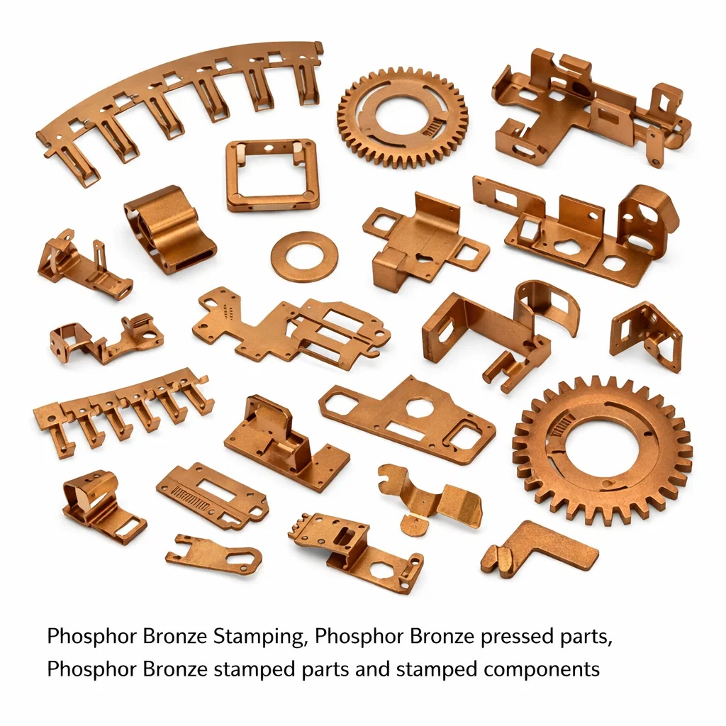 Phosphor Bronze Stamping, Phosphor Bronze pressed parts, Phosphor Bronze stamped parts and stamped components