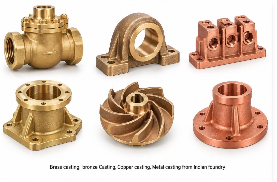 Brass casting, bronze Casting, Copper casting, Metal casting from Indian foundry