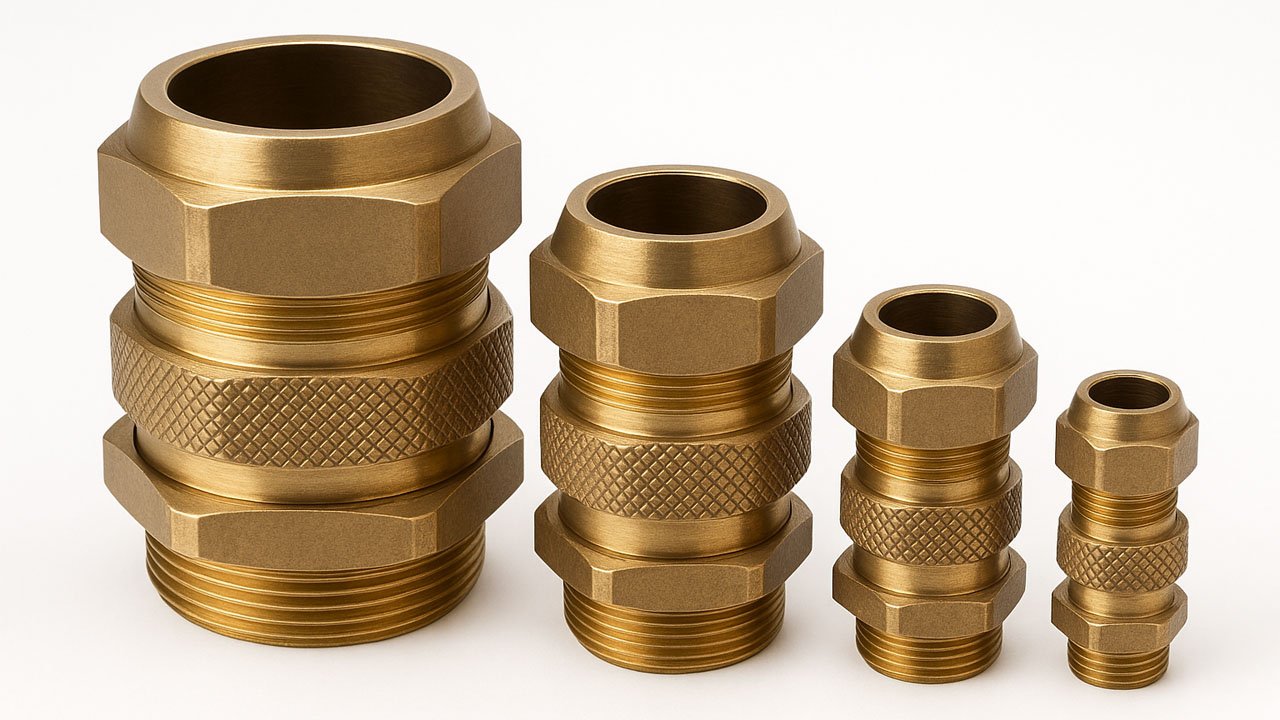 BW 3 Part Brass Cable Glands 01-b