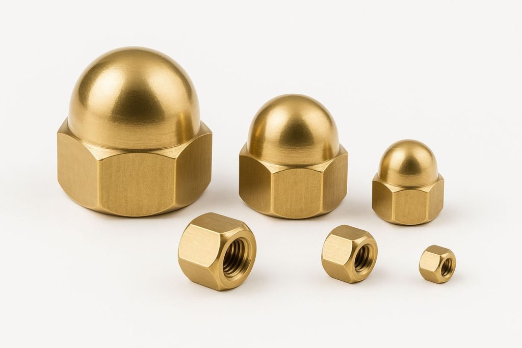 Brass Cap Acorn Dome Nuts 03-t