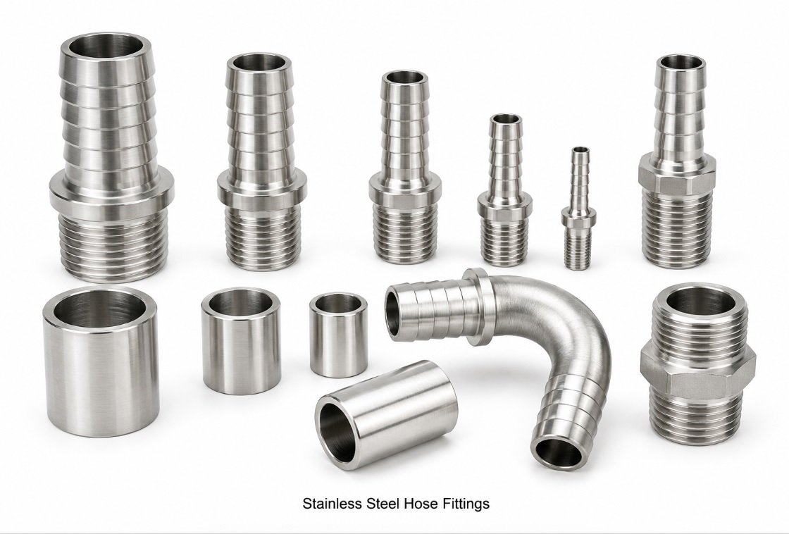 Stainless steel hose fittings