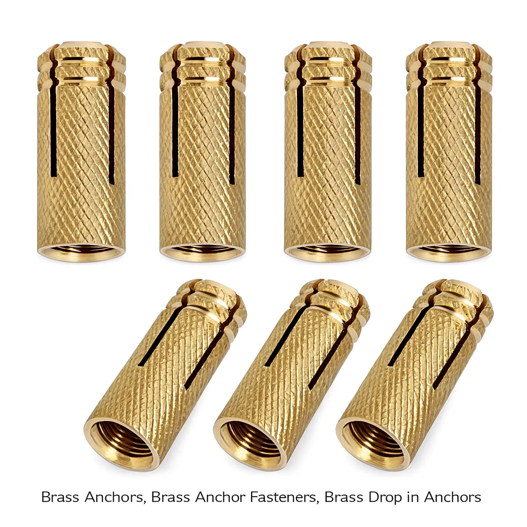 Brass expansion anchors, Brass Anchors, Brass Drop Anchors, Brass Anchor fasteners Brass wall plugs