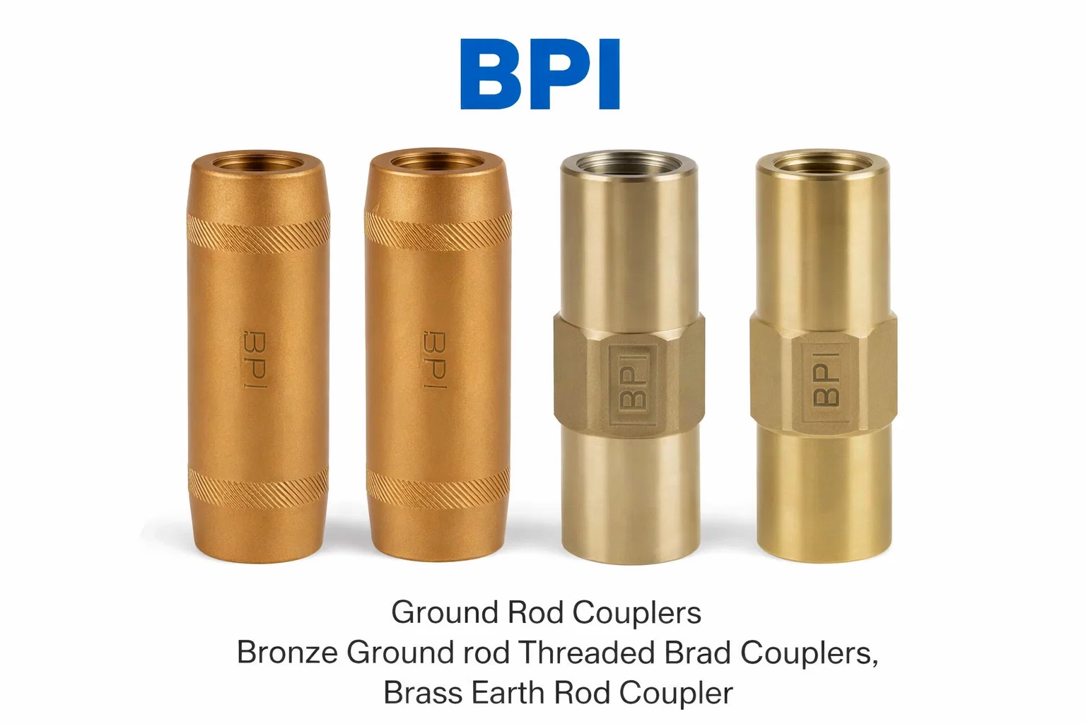 Ground Rod Couplers, Bronze Ground rod Threaded Couplers, Brass Earth Rod Coupler, Rod couplers, Brass Earth Rod Couplers, and Ground rod
