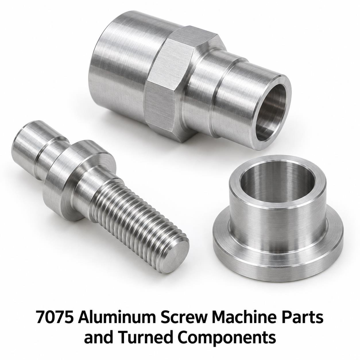 7075 Aluminum Screw Machine Parts and Turned Components — representative component details