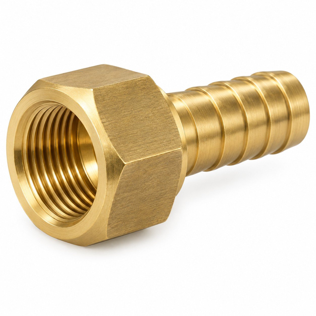 Brass Female NPT-NPTF Hose Nipples with female tapered NPT or NPTF connection