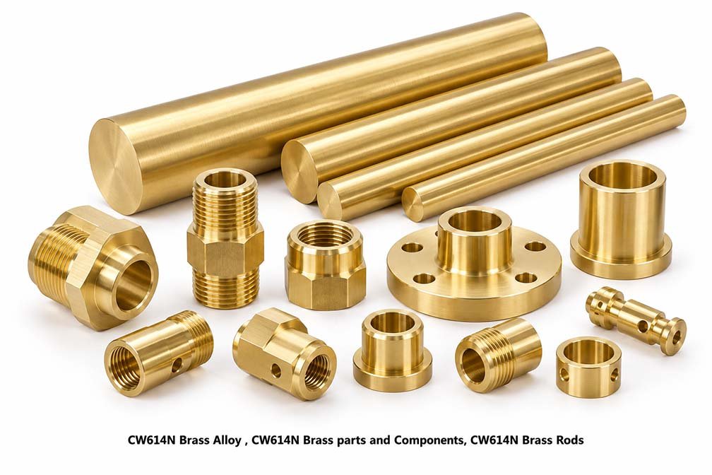 CW614N Brass Alloy , CW614N Brass parts and Components, CW614N Brass Rods