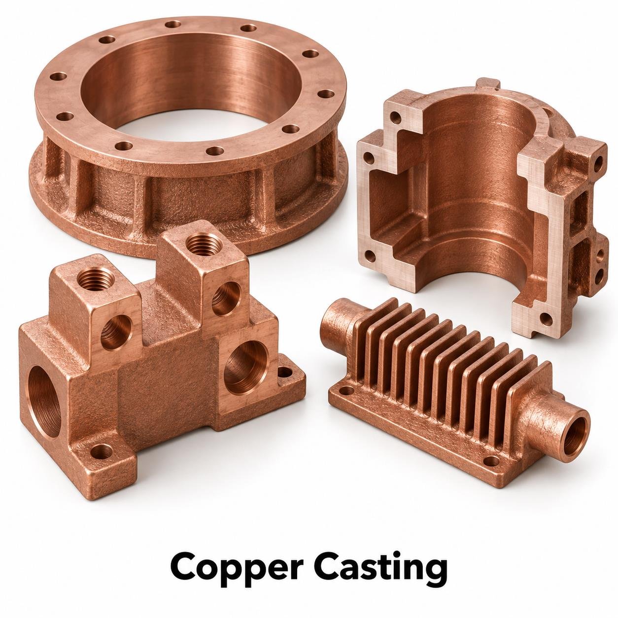 Copper Casting ring and sectioned component illustration