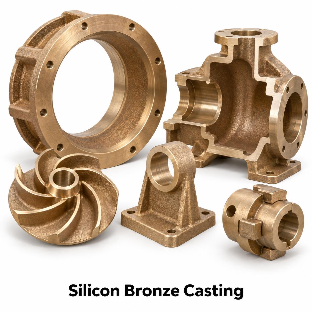 Silicon Bronze Casting ring and sectioned component illustration
