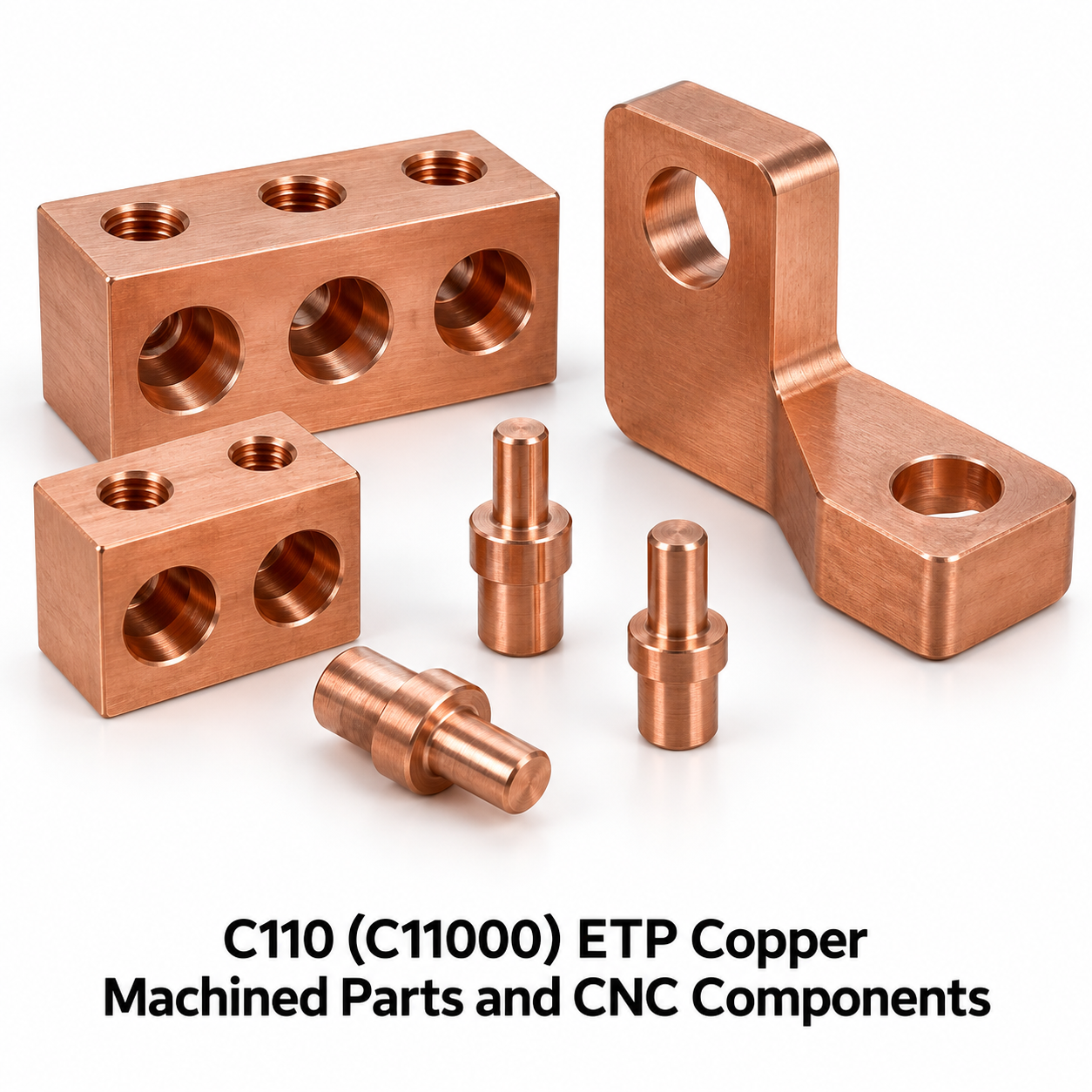 Representative C110 ETP copper machined components