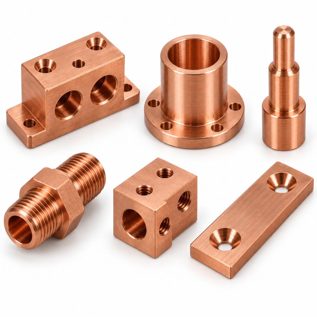 Copper CNC machined Components