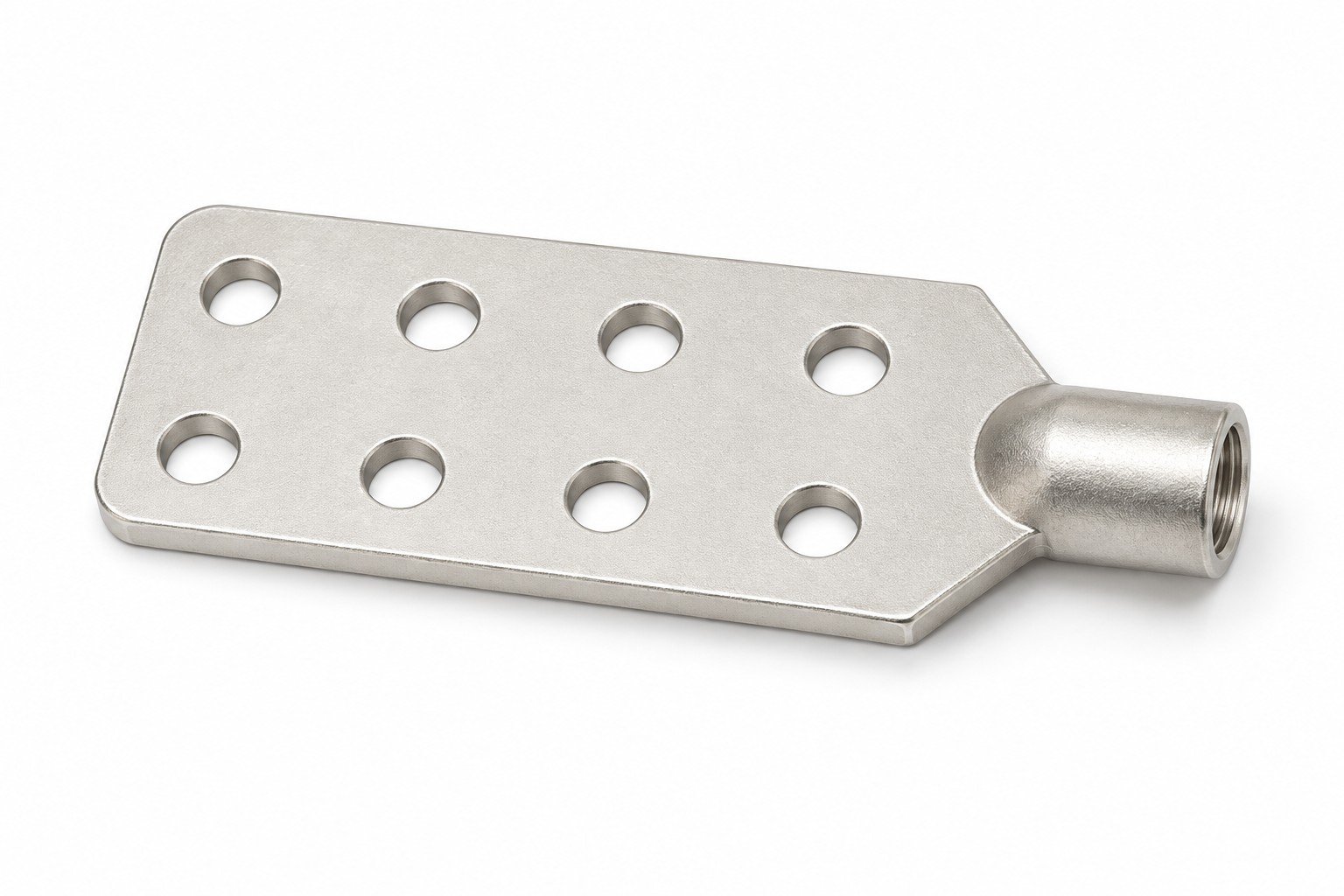 Transformer Spade Terminals from Brass Casting — tin-plated finish, NEMA-spaced transformer connector